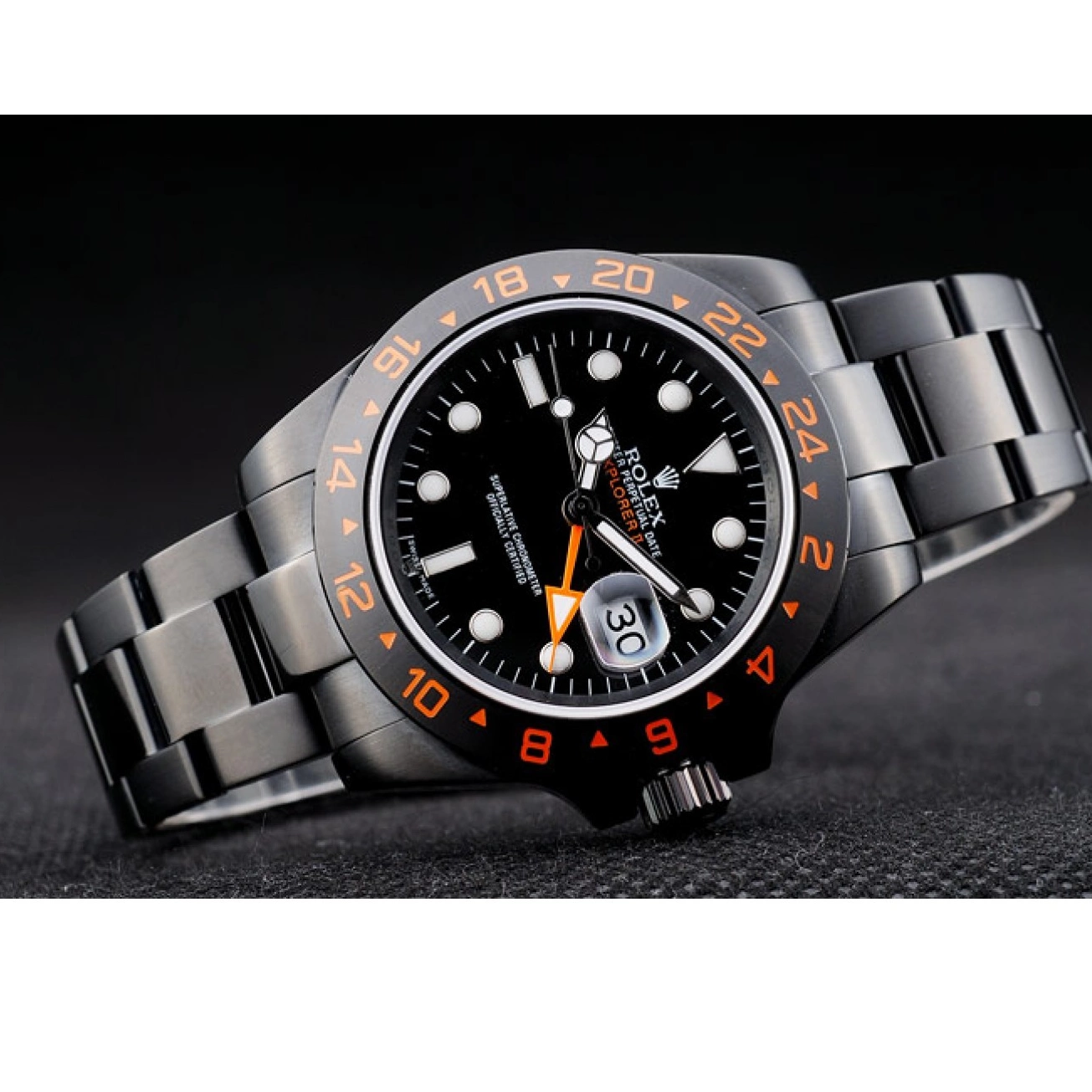 Aaa replica watch Rolex Watch Dial Black Explorer Black Bezel Ceramic 0706